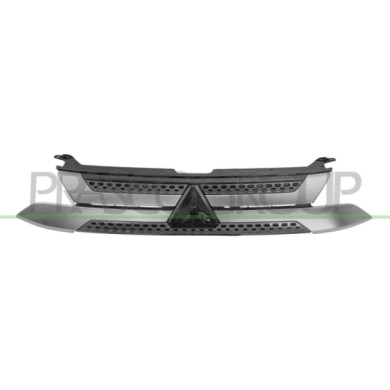NEUTRO.jpg Griglia Radiatore Nera Con Modanatura Grigio Argento Compatibile Per MITSUBISHI OUTLANDER Dal 09/2018 Al 08/2022 7450