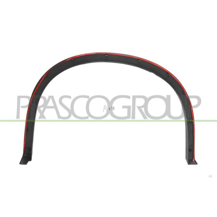 LIBRETTO_RICHIESTA_TARGA.JPG Parafanghino Anteriore Sinistro Nero Goffrato Con Clips Con Biadesivo MITSUBISHI OUTLANDER (GN) Dal