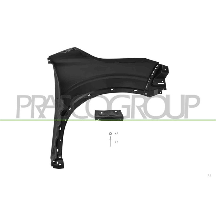 LIBRETTO_RICHIESTA_TARGA.JPG Parafango Anteriore Sinistro Con Fori Parafanghino Compatibile Per MITSUBISHI OUTLANDER (GN) Dal 09