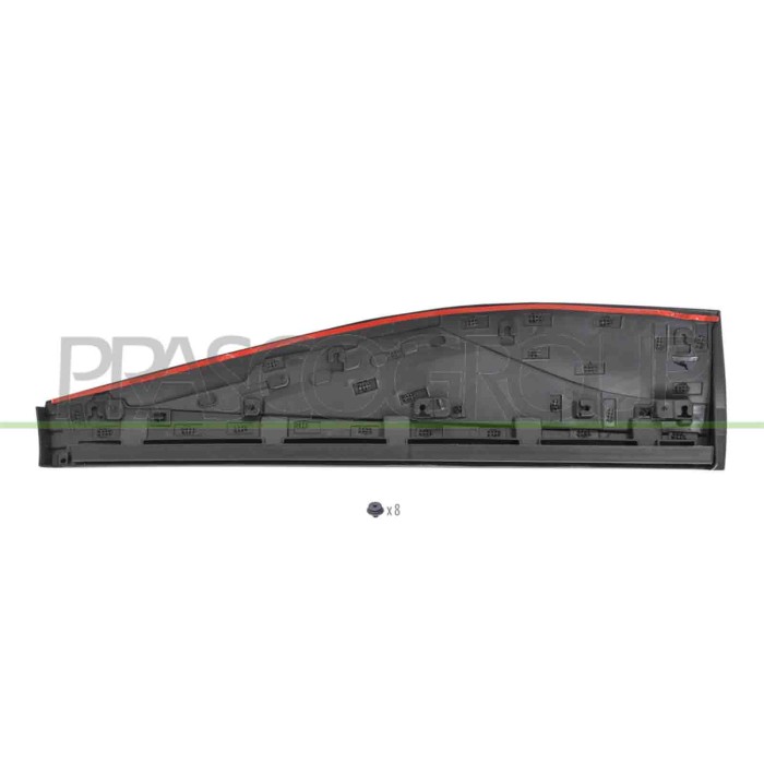 LIBRETTO_RICHIESTA_TARGA.JPG Modanatura Porta Posteriore Sinistra Nera Goffrata Compatibile Per MG 4 Dal 06/2022 in poi Codice O