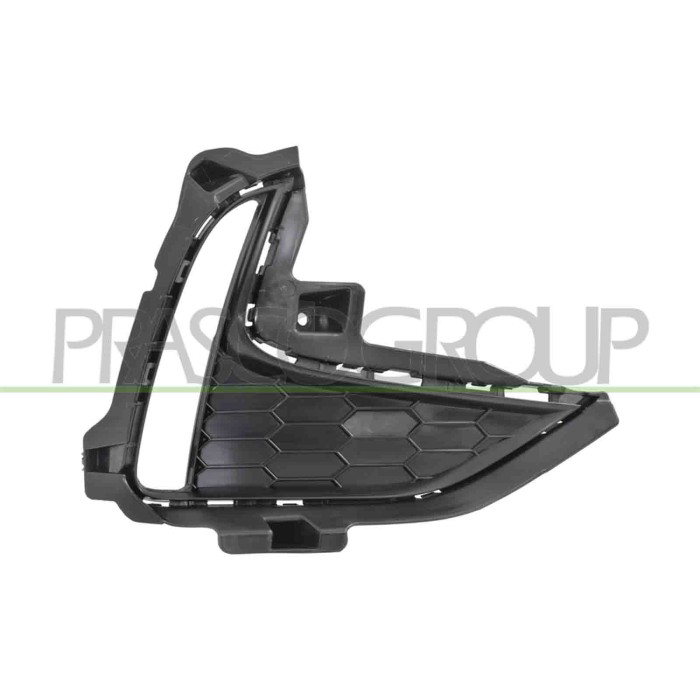 DX_SCRITTA_LOGO.jpg Griglia Destra Paraurti Anteriore Nera Goffrata Sede Fendi Traccia Pdc Kit Supporti Sensore MG HS Dal 08/202