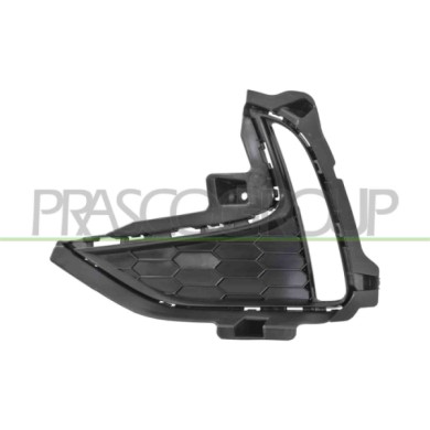 SX_SCRITTA_LOGO.jpg Griglia Sinistra Paraurti Anteriore Nera Goffrata Sede Fendi Traccia Pdc Kit Supporti Sensori MG HS Dal 08/2