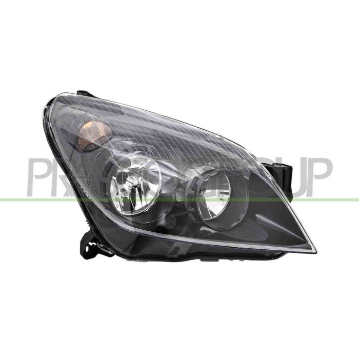 DX_SCRITTA_LOGO.jpg Proiettore Destro H1+H7 Elettrico Con Motore Nero Compatibile Per OPEL/VAUXHALL ASTRA H (A04) Dal 01/2007 Al
