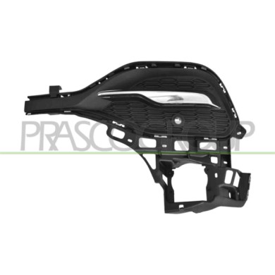 SX_SCRITTA_LOGO.jpg Griglia Sinistra Paraurti Anteriore Nera Modanatura Cromata Foro Pdc+Supporto OPEL/VAUXHALL GRANDLAND X Dal 