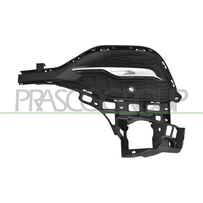 SX_SCRITTA_LOGO.jpg Griglia Sinistra Paraurti Anteriore Nera Modanatura Cromata Foro Pdc+Supporto OPEL/VAUXHALL GRANDLAND X Dal 