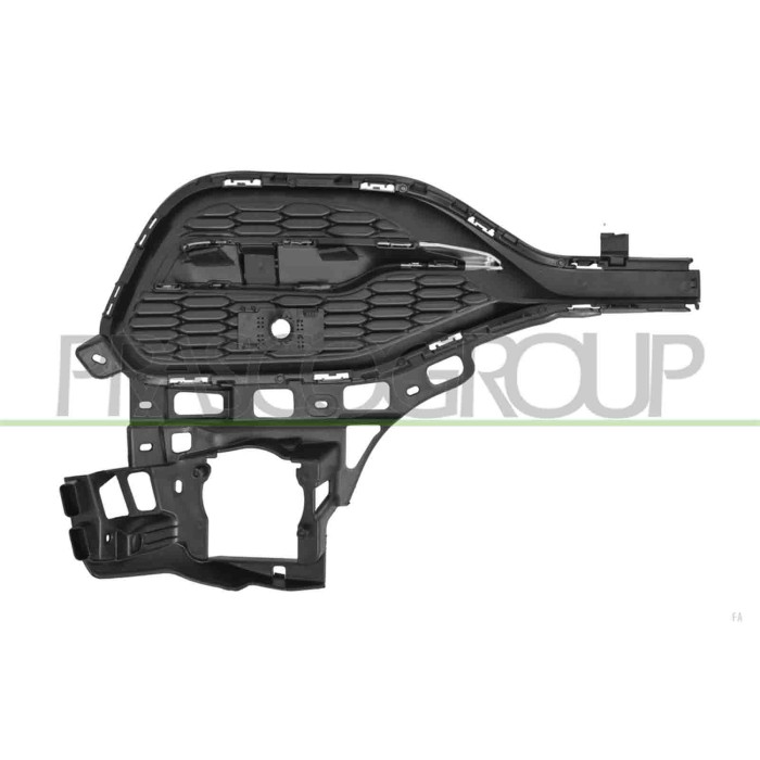 LIBRETTO_RICHIESTA_TARGA.JPG Griglia Sinistra Paraurti Anteriore Nera Modanatura Cromata Foro Pdc+Supporto OPEL/VAUXHALL GRANDLA