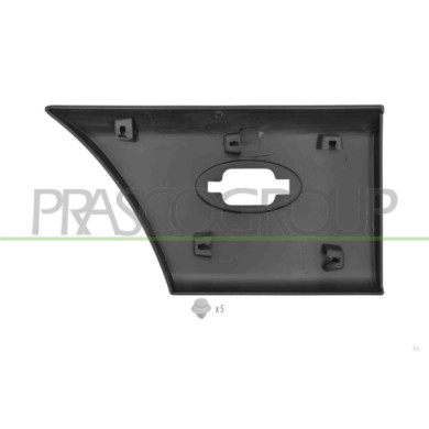 LIBRETTO_RICHIESTA_TARGA.JPG Modanatura Parafango Posteriore Destro Parte Posteriore Nera Goffrata OPEL/VAUXHALL MOVANO 2010-201