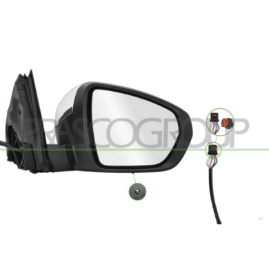 LIBRETTO_RICHIESTA_TARGA.JPG Retrovisore Destro Elettrico Cromato Termico Con Fanale Con Sonda Convesso 8 Pins CITROEN C5 AIRCRO