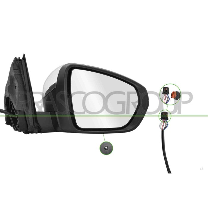 LIBRETTO_RICHIESTA_TARGA.JPG Retrovisore Destro Elettrico Cromato Termico Con Fanale Con Sonda Convesso 8 Pins CITROEN C5 AIRCRO