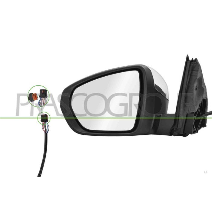 LIBRETTO_RICHIESTA_TARGA.JPG Retrovisore Sinistro Elettrico Cromato Termico Con Fanale Convesso 6 Pins CITROEN C5 AIRCROSS Dal 1