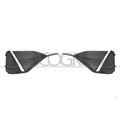 LIBRETTO_RICHIESTA_TARGA.JPG Kit Griglie Paraurti Anteriore Nere Lucide (Destra+Sinistra) Compatibile Per PEUGEOT 408 Dal 06/202