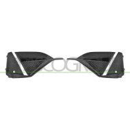 Kit Griglie Paraurti Anteriore Nere Lucide Con Foro Pdc+Supporto (Destra+Sinistra) PEUGEOT 408 Dal 06/2022 in poi 169026959V