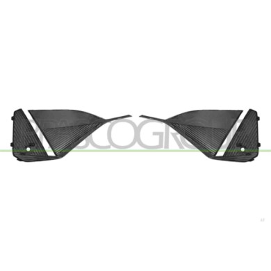 LIBRETTO_RICHIESTA_TARGA.JPG Kit Griglie Paraurti Anteriore Nere Lucide Con Foro Pdc+Supporto (Destra+Sinistra) PEUGEOT 408 Dal 