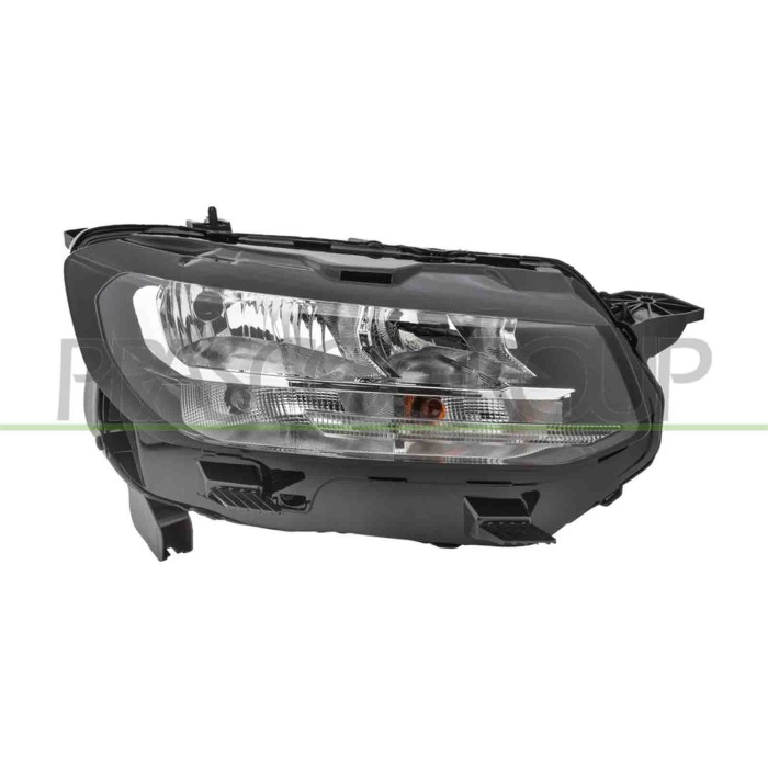 DX_SCRITTA_LOGO.jpg Proiettore Destro H1+H7 Elettrico Con Motore Con Luce Diurna Compatibile Per PEUGEOT PARTNER Dal 04/2024 in 