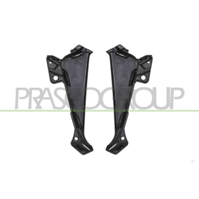 LIBRETTO_RICHIESTA_TARGA.JPG Kit Modanature Paraurti Anteriore Nere Lucide (Destra+Sinistra) Compatibile Per RENAULT CLIO Dal 09