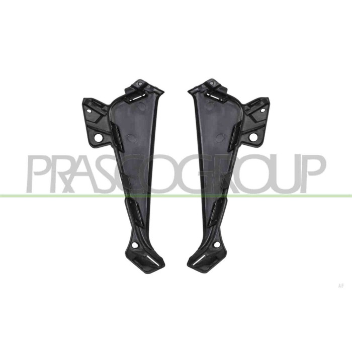 LIBRETTO_RICHIESTA_TARGA.JPG Kit Modanature Paraurti Anteriore Nere Lucide (Destra+Sinistra) Compatibile Per RENAULT CLIO Dal 09