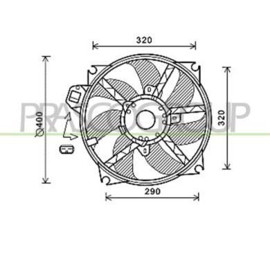 NEUTRO.jpg Ventola Compatibile Per RENAULT GRAND SCENIC Dal 01/2006 Al 12/2009 Codice Originale 214810898R