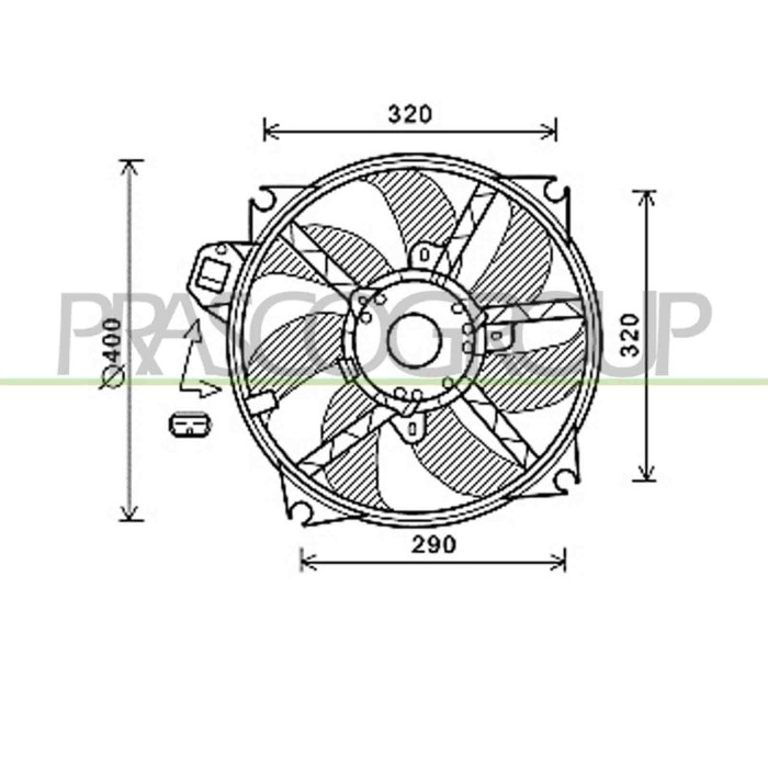 NEUTRO.jpg Ventola Compatibile Per RENAULT GRAND SCENIC Dal 01/2006 Al 12/2009 Codice Originale 214810898R