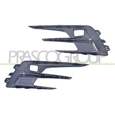 RN4332135_1.JPG Kit Griglie Paraurti Anteriore Nere Lucide Sede Fendi Modanatura Cromata (Destra+Sinistra) RENAULT MEGANE Dal 02