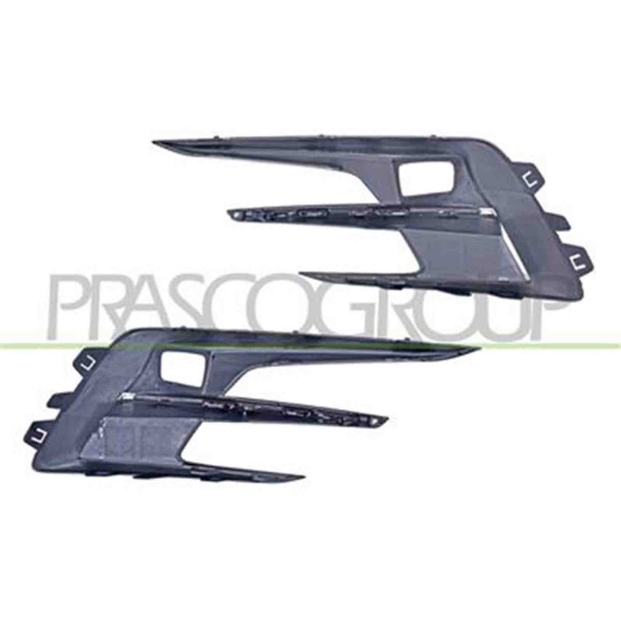 RN4332135_1.JPG Kit Griglie Paraurti Anteriore Nere Lucide Sede Fendi Modanatura Cromata (Destra+Sinistra) RENAULT MEGANE Dal 02