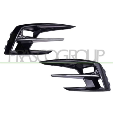RN4332135_2.JPG Kit Griglie Paraurti Anteriore Nere Lucide Sede Fendi Modanatura Cromata (Destra+Sinistra) RENAULT MEGANE Dal 02