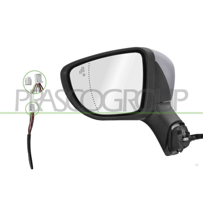 LIBRETTO_RICHIESTA_TARGA.JPG Retrovisore Sinistro Elettrico Con Primer Termico Chiudibile Con Fanale Asferico 9 Pins RENAULT CAP