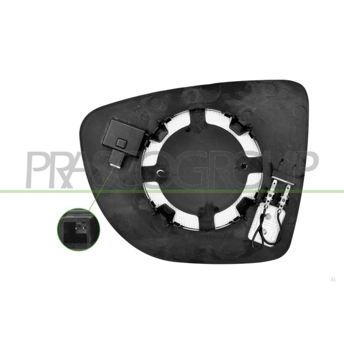 LIBRETTO_RICHIESTA_TARGA.JPG Piastra Specchio Destra Termica Con Blis Convessa Compatibile Per RENAULT ZOE Dal 06/2019 in poi Co