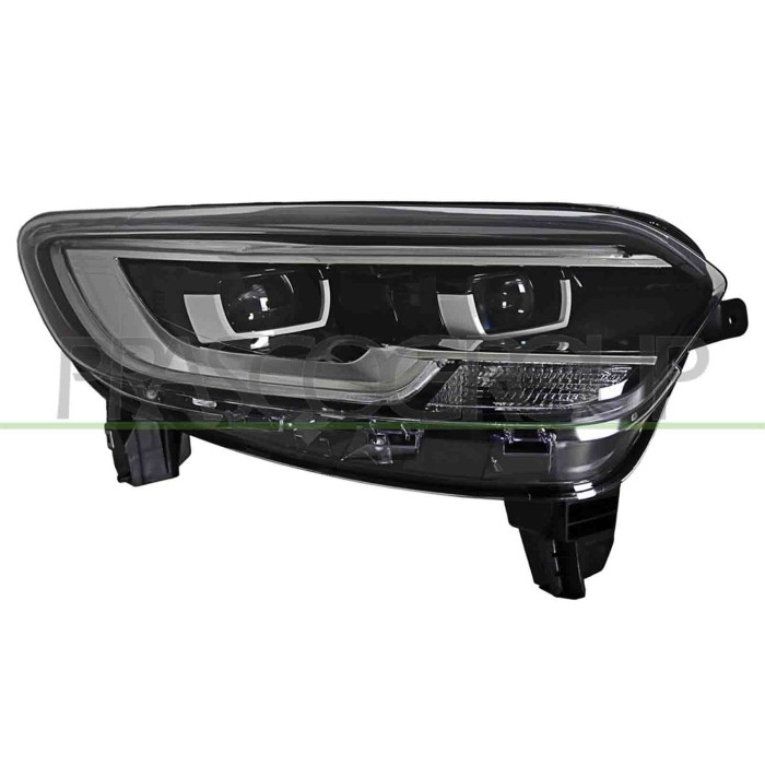 DX_SCRITTA_LOGO.jpg Proiettore Destro Elettrico Con Motore Con Luce Diurna Led Compatibile Per RENAULT KADJAR Dal 04/2015 Al 07/