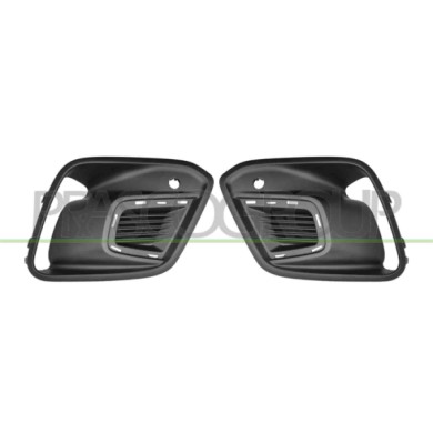 NEUTRO.jpg Kit Griglie Paraurti Anteriore Nera Goffrata Foro Pdc+Supporto Senza Sede Fendi RENAULT KANGOO MULTISPACE Dal 03/2021