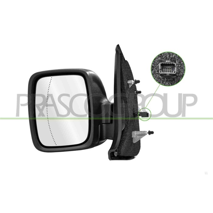 LIBRETTO_RICHIESTA_TARGA.JPG Retrovisore Sinistro Elettrico Nero Termico Con Fanale Asferico 7 Pins RENAULT TRAFIC (X82) Dal 03/