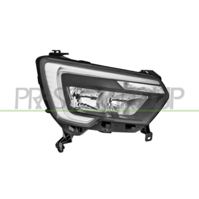 DX_SCRITTA_LOGO.jpg Proiettore Destro H7+H1 Elettrico Con Motore Con Luce Diurna Led RENAULT MASTER Dal 10/2019 Al 02/2024 26010