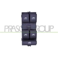SK030WS04_1.JPG Pulsantiera Alzacristallo Porta Anteriore Sinistra Nera 4 Interruttori 8 Pins SKODA OCTAVIA Dal 05/2013 Al 12/20