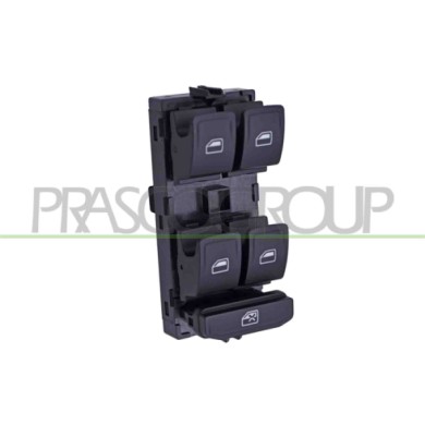 SK030WS04_2.JPG Pulsantiera Alzacristallo Porta Anteriore Sinistra Nera 4 Interruttori 8 Pins SKODA OCTAVIA Dal 05/2013 Al 12/20