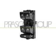 Pulsantiera Alzacristallo Porta Anteriore Sinistra Nera Bordo Cromato 4 Interruttori 10 Pins SKODA OCTAVIA 01/2017-02/2020