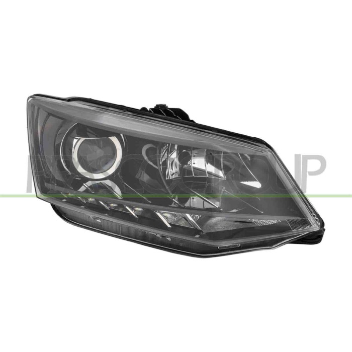 LIBRETTO_RICHIESTA_TARGA.JPG Proiettore Destro H7+H7 Elettrico Con Motore Con Luce Diurna Nero Led SKODA FABIA (NJ) Dal 08/2014 