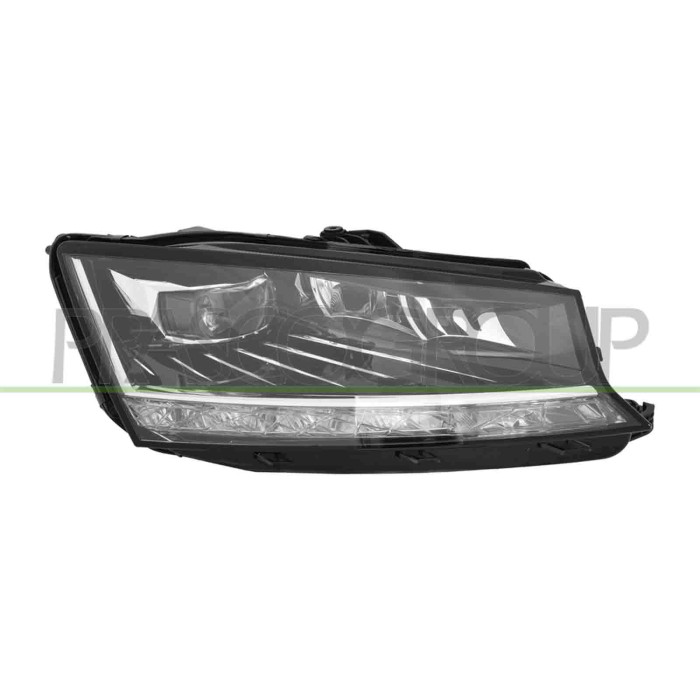 DX_SCRITTA_LOGO.jpg Proiettore Destro Elettrico Con Motore Led Versione A.L. Compatibile Per SKODA FABIA (NJ) Dal 07/2018 Al 09/