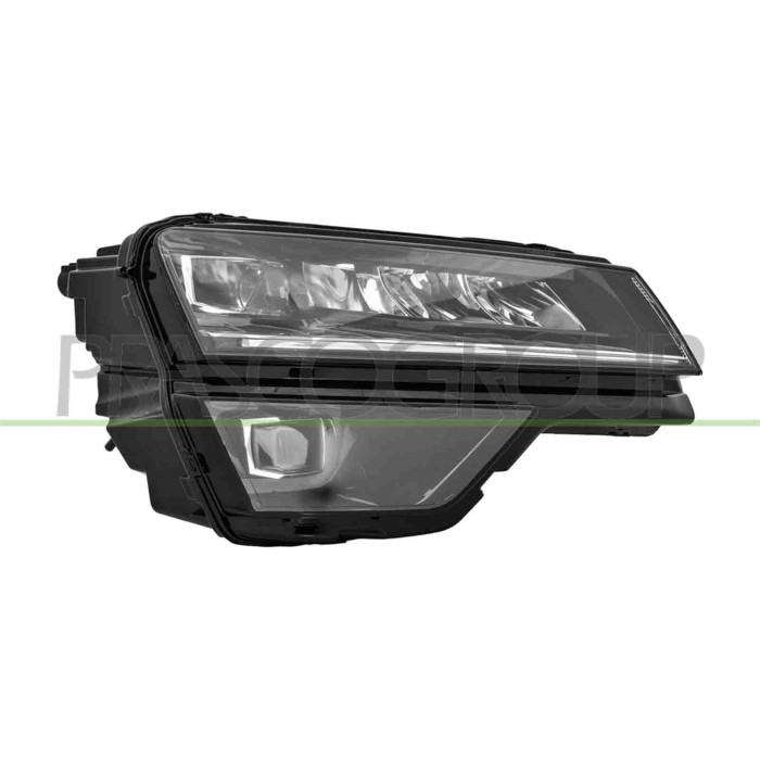 DX_SCRITTA_LOGO.jpg Proiettore Destro Elettrico Con Motore Senza Centralina Full Led Versione Varroc SKODA KAROQ Dal 11/2017 Al 
