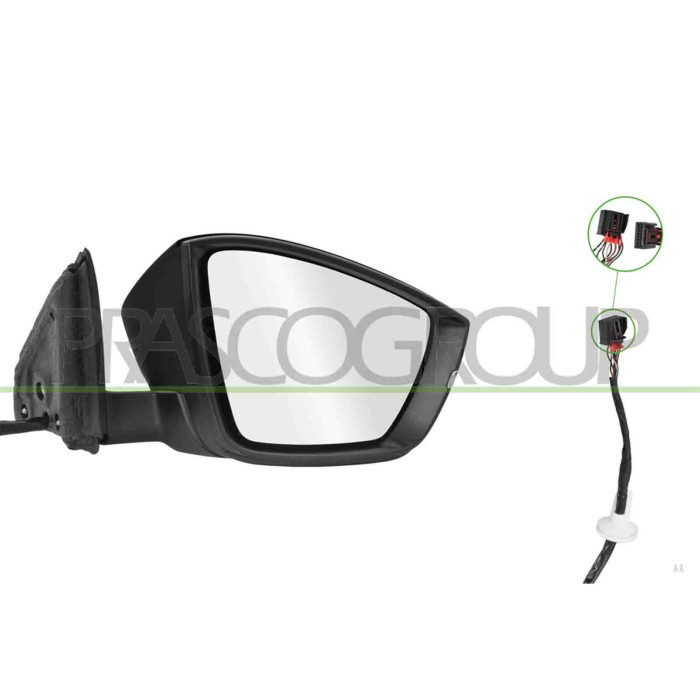 LIBRETTO_RICHIESTA_TARGA.JPG Retrovisore Destro Elettrico Nero Con Fanale Convesso 5 Pins Compatibile Per SKODA KAROQ Dal 11/201