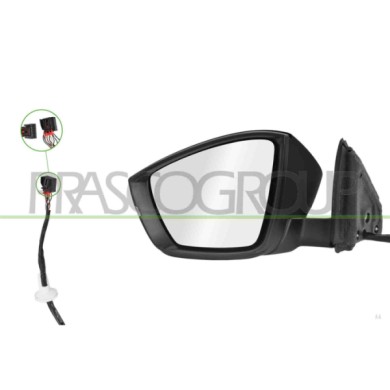 LIBRETTO_RICHIESTA_TARGA.JPG Retrovisore Sinistro Elettrico Nero Con Fanale Convesso 5 Pins Compatibile Per SKODA KAROQ Dal 11/2