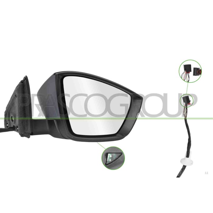 LIBRETTO_RICHIESTA_TARGA.JPG Retrovisore Destro Elettrico Con Primer Termico Con Fanale Con Luce Cortesia Convesso 7 Pins SKODA 
