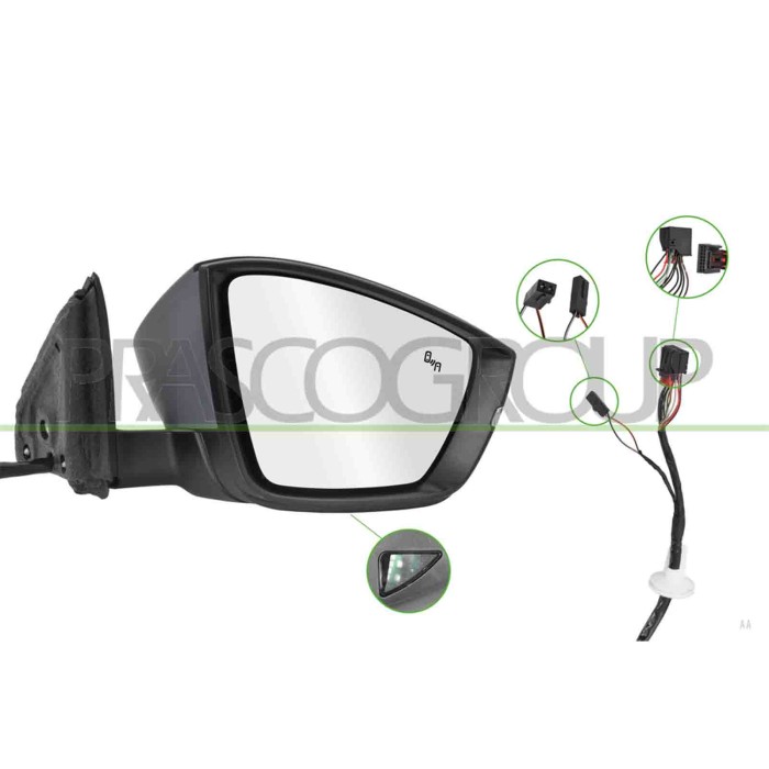 LIBRETTO_RICHIESTA_TARGA.JPG Retrovisore Destro Elettrico Primer Termico Chiudibile Fanale Luce Cortesia Blis 13 Pins SKODA KARO