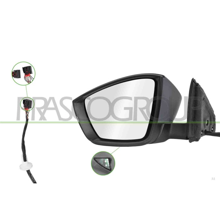 LIBRETTO_RICHIESTA_TARGA.JPG Retrovisore Sinistro Elettrico Primer Termico Chiudibile Fanale Luce Cortesia Convesso 9 Pins SKODA