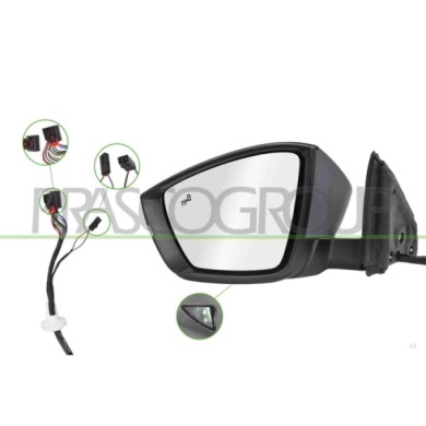 LIBRETTO_RICHIESTA_TARGA.JPG Retrovisore Sinistro Elettrico Primer Termico Chiudibile Memoria Luce Cortesia Blis 17 Pins SKODA K