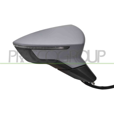 DX_SCRITTA_LOGO.jpg Retrovisore Destro Elettrico Con Primer Termico Con Fanale Con Blis Convesso 8 Pins SEAT IBIZA Dal 01/2017 A