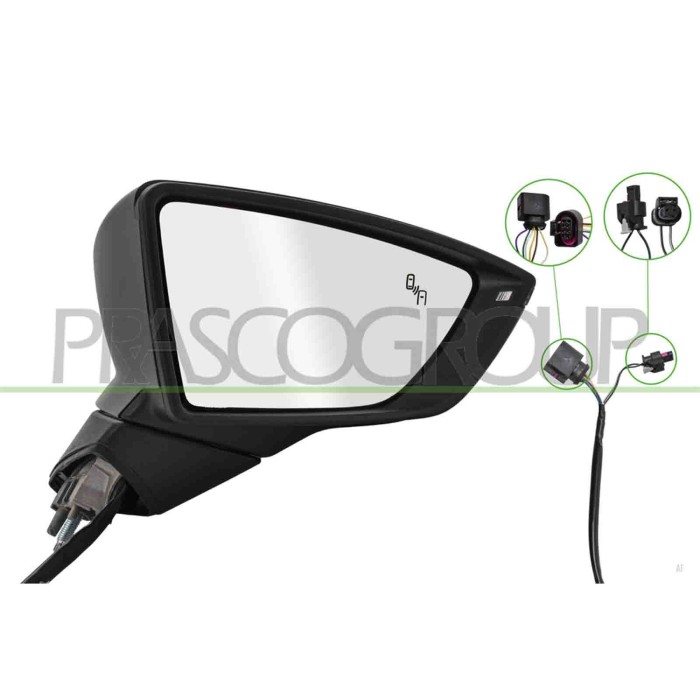 LIBRETTO_RICHIESTA_TARGA.JPG Retrovisore Destro Elettrico Con Primer Termico Con Fanale Con Blis Convesso 8 Pins SEAT IBIZA Dal 