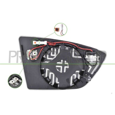 LIBRETTO_RICHIESTA_TARGA.JPG Piastra Specchio Sinistra Termica Con Blis Convessa Compatibile Per SEAT IBIZA Dal 01/2017 Al 06/20