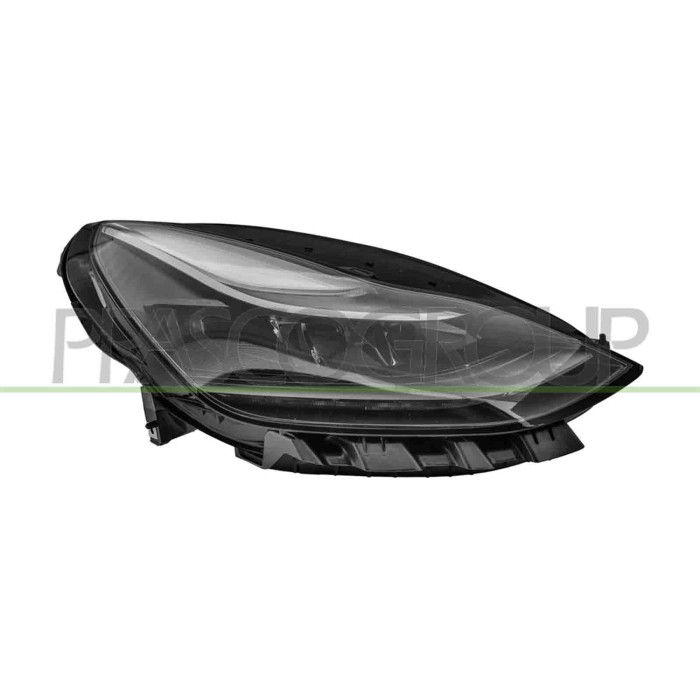 DX_SCRITTA_LOGO.jpg Proiettore Destro Elettrico Con Motore Led Compatibile Per TESLA MODEL Y Dal 04/2019 Al 05/2025 Codice Origi