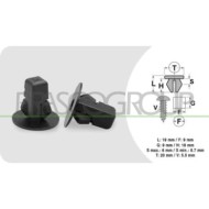 NEUTRO.jpg Madrevite (8 Pezzi) Lunghezza 18 Mm Larghezza 6 Mm Testa 20 Mm Foro 9 Mm MAZDA 2 HYBRID (XP210) Dal 04/2022 in poi 90