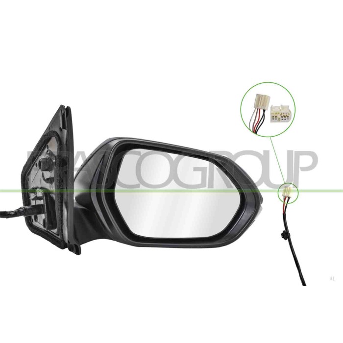 LIBRETTO_RICHIESTA_TARGA.JPG Retrovisore Destro Elettrico Con Primer Con Fanale Convesso 5 Pins Compatibile Per TOYOTA YARIS Dal