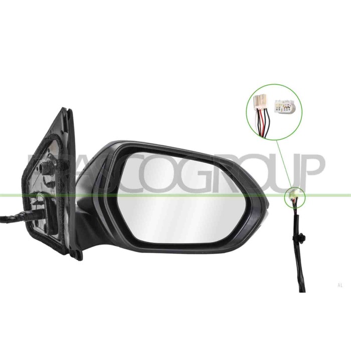 LIBRETTO_RICHIESTA_TARGA.JPG Retrovisore Destro Elettrico Con Primer Termico Con Fanale Convesso 6 Pins TOYOTA YARIS Dal 06/2020
